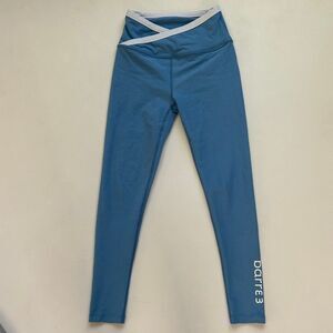 Beyond Yoga x barre3 Blue High Waisted Crossover Leggings Women’s Small